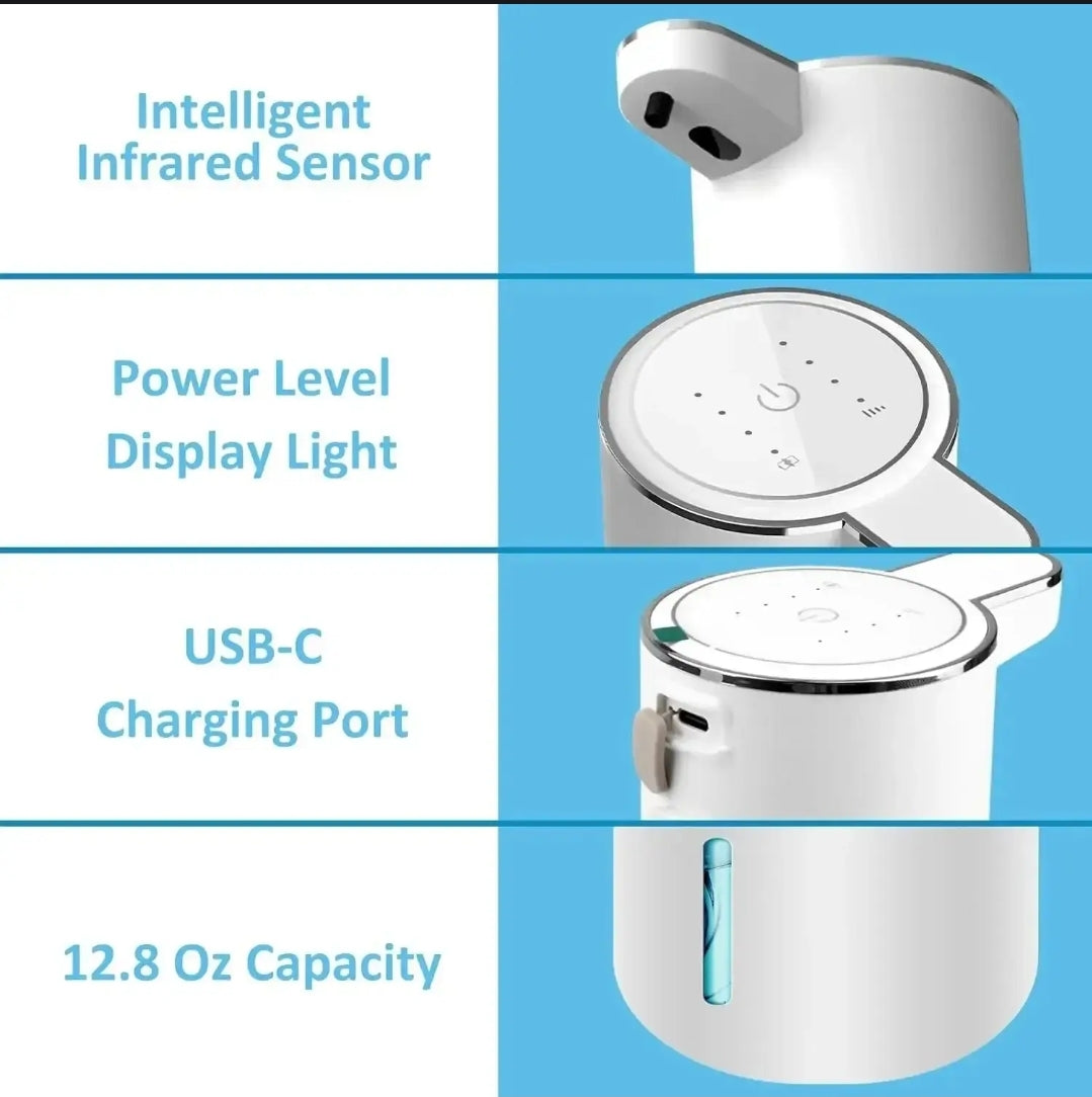 Automatic Soap Dispenser Touchless
Foaming Soap Dispenser 380ml USB
Rechargeable Electric 4 Level Adjustable
Foam Soap Dispenser