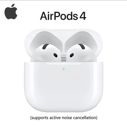 Apple AirPods 4 Wireless Earbuds,with Active Noise Cancellation,Adaptive Audio,Transparency Mode,Spatial Audio,Wireless Charging