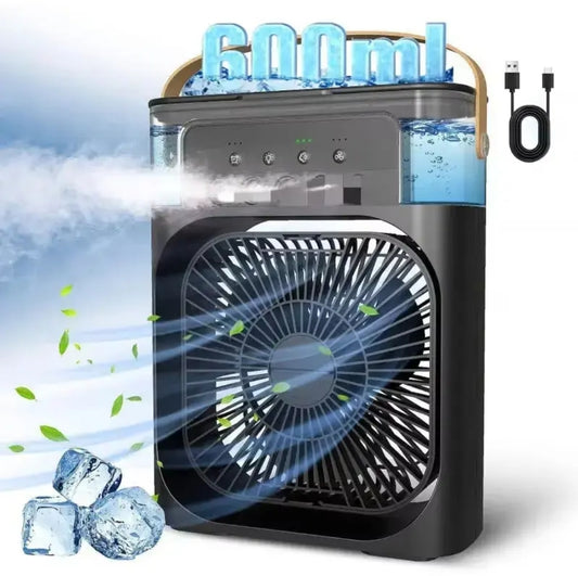 3 In 1 Fan Alr Conditioner Household
Water Mist USB Fan Small Air Cooler
LED Night Light Portable Humidifier Air
Adjustment Fan